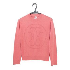 Hermes Long Sleeve Knit H Lift Pink 36 Size Cashmere Long Sleeve